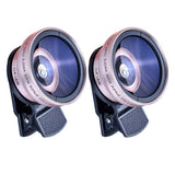 2pcs Cell Phone Camera Lens 2 in1 Portable Wide Angle Macro Cell Phone Camera Lens Kit -Rose Gold In Australia - Darrahopens
