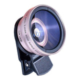 2pcs Cell Phone Camera Lens 2 in1 Portable Wide Angle Macro Cell Phone Camera Lens Kit -Rose Gold In Australia - Darrahopens
