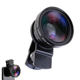 Cell Phone Camera Lens 2 in1 Portable Wide Angle Macro Cell Phone Camera Lens Kit -Black In Australia - Darrahopens