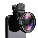 Cell Phone Camera Lens 2 in1 Portable Wide Angle Macro Cell Phone Camera Lens Kit -Black In Australia - Darrahopens