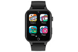 Kids Smart Watch Touch Screen Elastic Strap Smartwatch With Video Camera Pedometer-Black