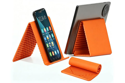 Portable Silicone Phone Stand Desk Holder for Office Travel Airplane-Orange In Australia - Darrahopens