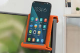 Portable Silicone Phone Stand Desk Holder for Office Travel Airplane-Orange