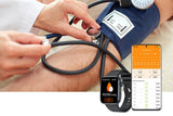 Smart Watch 1.85-Inch Fitness Watch with Heart Rate Noninvasive Blood Sugar Monitor HRV Detection Body Temperature SOS Call Activity Tracker-Black In Australia - Darrahopens