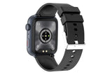 Smart Watch 1.85-Inch Fitness Watch with Heart Rate Noninvasive Blood Sugar Monitor HRV Detection Body Temperature SOS Call Activity Tracker-Black
