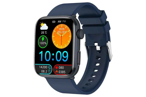 Smart Watch 1.85-Inch Fitness Watch with Heart Rate Noninvasive Blood Sugar Monitor HRV Detection Body Temperature SOS Call Activity Tracker-Blue In Australia - Darrahopens