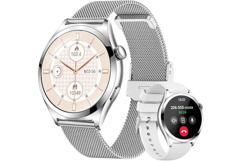 Smart Watch for Women Waterproof Smartwatch 100+ Sports Fitness Tracker-Silver In Australia - Darrahopens