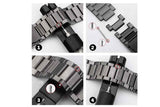 Solid Rugged Stainless Steel Band Compatible With Samsung Galaxy Watch 6 5 4-Black In Australia - Darrahopens