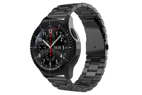 Stainless Steel Replacement Band for Samsung Gear S3 Strap-Black 20mm In Australia - Darrahopens