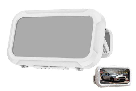 Waterproof Anti-Fog Rotating Shower Phone Holder for Bathroom-White In Australia - Darrahopens