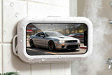 Waterproof Anti-Fog Rotating Shower Phone Holder for Bathroom-White In Australia - Darrahopens