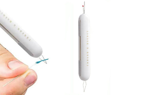 2-In-1 Needle Threader Seam Ripper Kit Thread Remover Sewing Ripper Tool-Light Grey