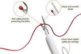 2-In-1 Needle Threader Seam Ripper Kit Thread Remover Sewing Ripper Tool-Light Grey
