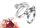 2Pcs Knitting Crochet Loop Ring for Fingers 2Pcs Knitting Yarn Guide Finger Holder-Style 3