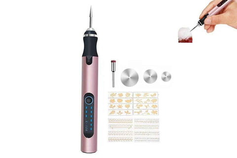 Electric Micro Engraver Pen DIY Engraving Tool Kit Cordless Portable Rechargeable Engraving Pen-Pink In Australia - Darrahopens