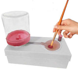 Paint Brush Rinser Running Water Cycle Paintbrush Paint Cleaning Tools for Acrylic Watercolor -Pink In Australia - Darrahopens