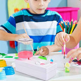 Paint Brush Rinser Running Water Cycle Paintbrush Paint Cleaning Tools for Acrylic Watercolor -Pink In Australia - Darrahopens