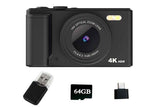 4K Digital Camera Flip Screen Autofocus for Vlogging Photography Beginners-Black In Australia - Darrahopens