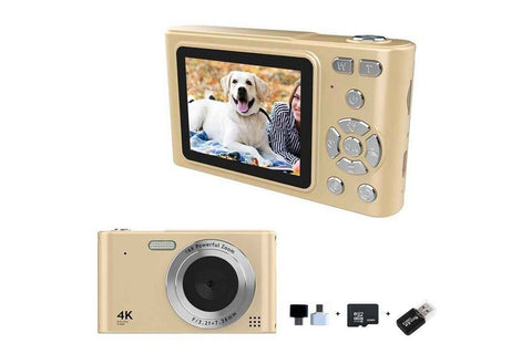 4K HD Digital Camera With 32G Memory Card-Gold In Australia - Darrahopens