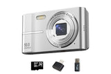 Digital Camera 4K Screen Video Camera With 32GB Memory Card-Silver