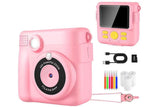 Instant Print Camera for Kids Zero Ink Print Photo Camera with 32G TF Card-Blue
