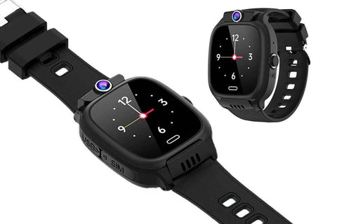 4G Smart Phone Watch Dual Positioning Alarm Water-Resistant Smart watch-Black In Australia - Darrahopens