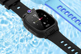 4G Smart Phone Watch Dual Positioning Alarm Water-Resistant Smart watch-Black In Australia - Darrahopens