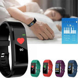Bluetooth Smart Fitness Tracker Band Heart Rate Monitor Armband-Black In Australia - Darrahopens