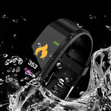 Bluetooth Smart Fitness Tracker Band Heart Rate Monitor Armband-Black In Australia - Darrahopens