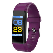 Bluetooth Smart Fitness Tracker Band Heart Rate Monitor Armband-Purple In Australia - Darrahopens
