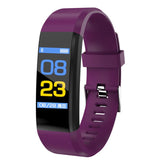 Bluetooth Smart Fitness Tracker Band Heart Rate Monitor Armband-Purple In Australia - Darrahopens