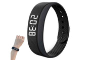 Digital Sports Watch Pedometer Vibrating Alarm Wristband - Black In Australia - Darrahopens