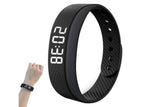 Digital Sports Watch Pedometer Vibrating Alarm Wristband - Black In Australia - Darrahopens