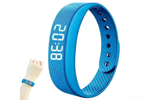 Digital Sports Watch Pedometer Vibrating Alarm Wristband - Blue In Australia - Darrahopens