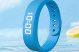 Digital Sports Watch Pedometer Vibrating Alarm Wristband - Blue In Australia - Darrahopens