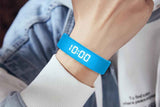 Digital Sports Watch Pedometer Vibrating Alarm Wristband - Blue In Australia - Darrahopens