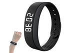 Digital Sports Watch Pedometer Vibrating Alarm Wristband - Blue