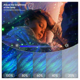 BT Speaker Night Light, Snail Starry Sky Projector Lamp, Creative Bedroom