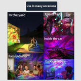LED Starry Sky Projector Light Bedroom Ambient Light USB Night Light Bluetooth Speaker: White