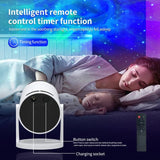 LED Starry Sky Projector Light Bedroom Ambient Light USB Night Light Bluetooth Speaker: White