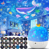 Rotating Star Projection Night Light 21 Films Bedroom Plug In Decorative Atmosphere Lamp In Australia - Darrahopens