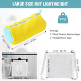 Laundry Bags 2 Pack Mesh Shoe Washing Bags with Hanging Hook Zipper Closure Yellow In Australia - Darrahopens