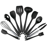 10pcs Silicone Kitchen Utensils Non-stick Cookware Spatula Spoon Cookware Set - Red