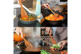10-Piece Handcrafted Wooden Utensil Set, Heat Resistant Spoons for Non-Stick Cookware Kitchen