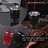 12oz Vacuum Stainless Steel Coffee Cup Leakproof Travel Mug Black In Australia - Darrahopens