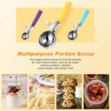 4 oz cream scoop with trigger cake batter measuring spoon Yellow In Australia - Darrahopens
