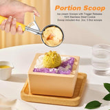 4 oz cream scoop with trigger cake batter measuring spoon Yellow In Australia - Darrahopens