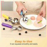 4 oz cream scoop with trigger cake batter measuring spoon Yellow