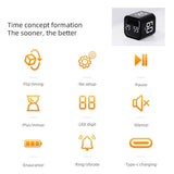 Cube Timer F4 Gravity Flip Rechargeable Countdown Clock LED Display White In Australia - Darrahopens