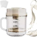 Greek Yogurt Maker Press with Reusable Filter Bag, Lid & Handle,White In Australia - Darrahopens